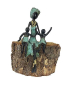 Preview: Bronze-Skulptur Sitzende Frau by Issouf - 23 cm